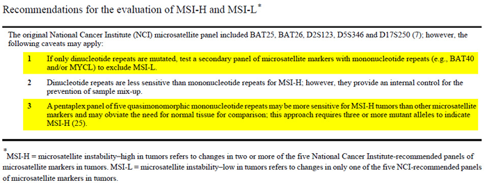 2004年修订版Bethesda指南 J Natl Cancer Inst._微卫星不稳定（MSI）检测的位点如何选择？_OKPay钱包基因
